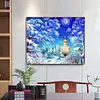 Diamond Painting -DIY Round Drill Moon Snow Church(60x50cm)