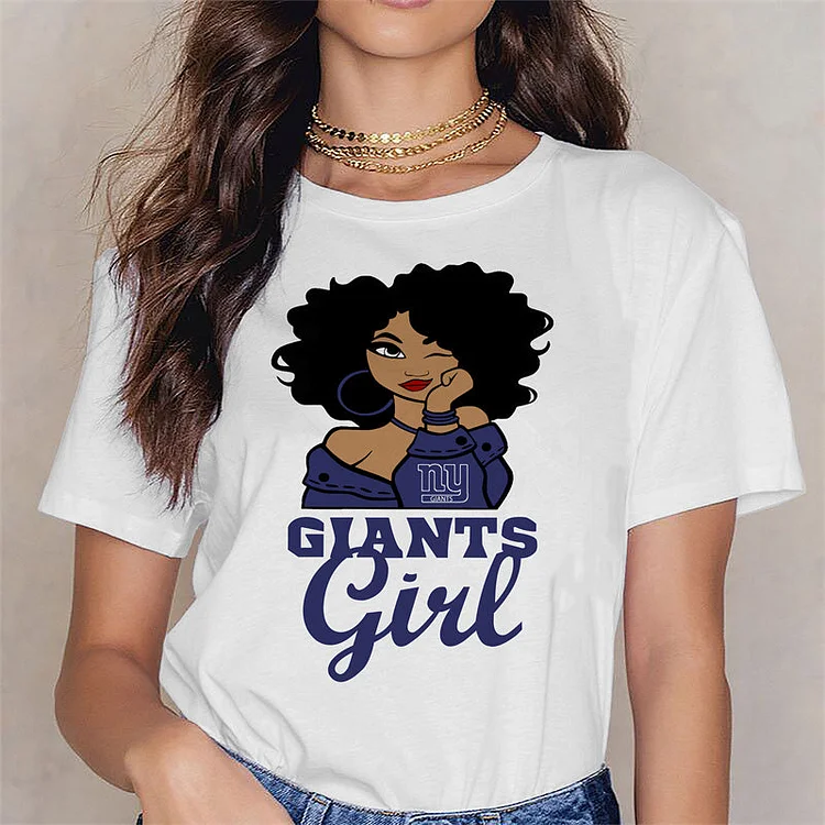 New York Giants Women's White Relaxed T-Shirt