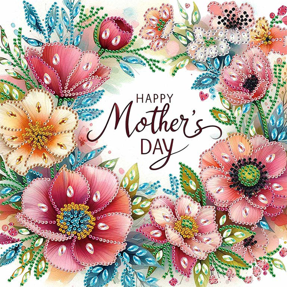 Mother'S Day 30*30cm(canvas) special shaped drill diamond painting