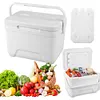 6L Insulated Portable Cooler with Handle Ice Bucket for Outdoor Picnic (White)