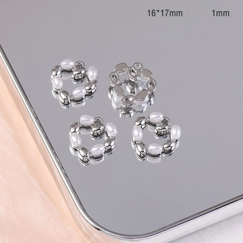 1 Piece Sweet Heart Shape Alloy Plating Inlay Pendant Jewelry Accessories