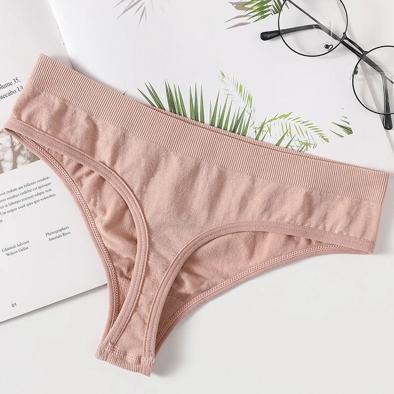 Women Underwear Thongs Sexy Panties G-String Female Underpants Lingerie Seamless Shapewear Sexy Panty High Rise Briefs M-XL