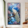 (40*70cm)DIY Full Round Drill Diamond Painting-Peacock