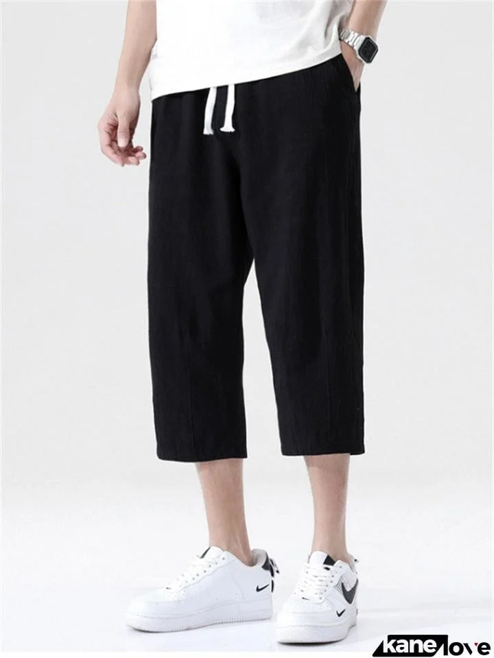 New Arrival Casual Strap Loose Linen Pants