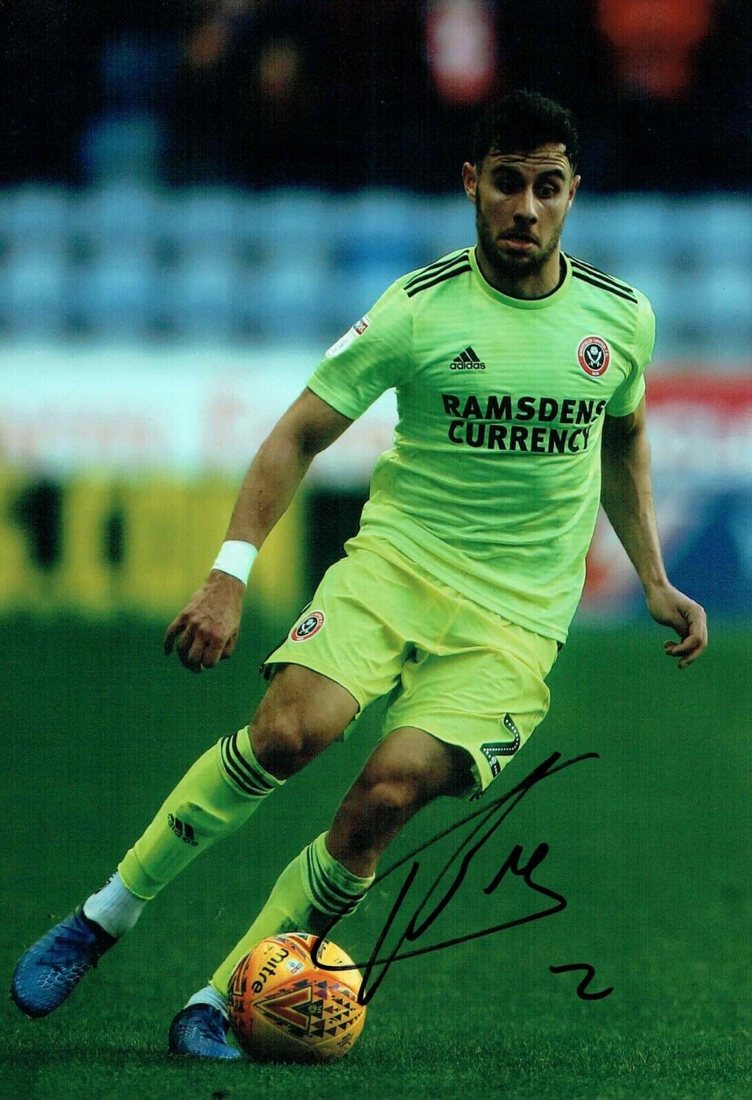 George BALDOCK Sheffield United Signed Autograph 12x8 Photo Poster painting 3 AFTAL COA SUFC