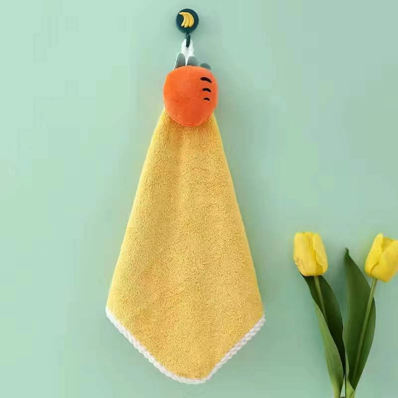 Hand Towel Can Be Hung Cute Hand Towel Thickened Absorbent Quick-drying Lint-free Hand Cloth
