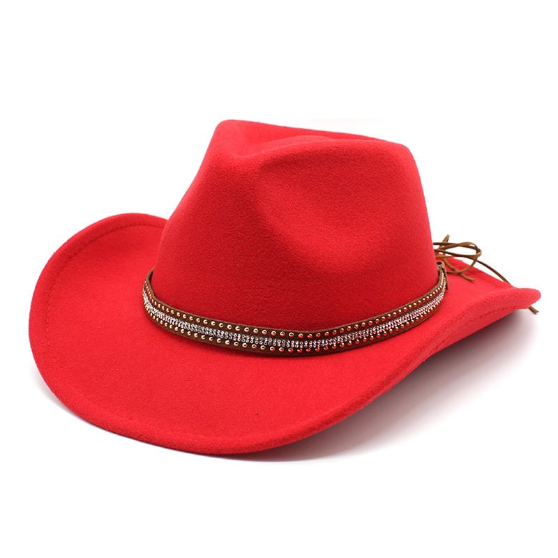 Nicholas Western Cowboy Hat- Red