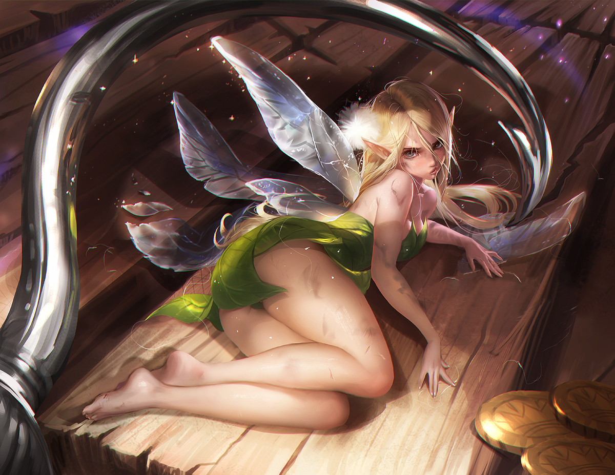 Fairy Angel Elf Girl 40*50CM(Canvas) Full Round Drill Diamond Painting gbfke
