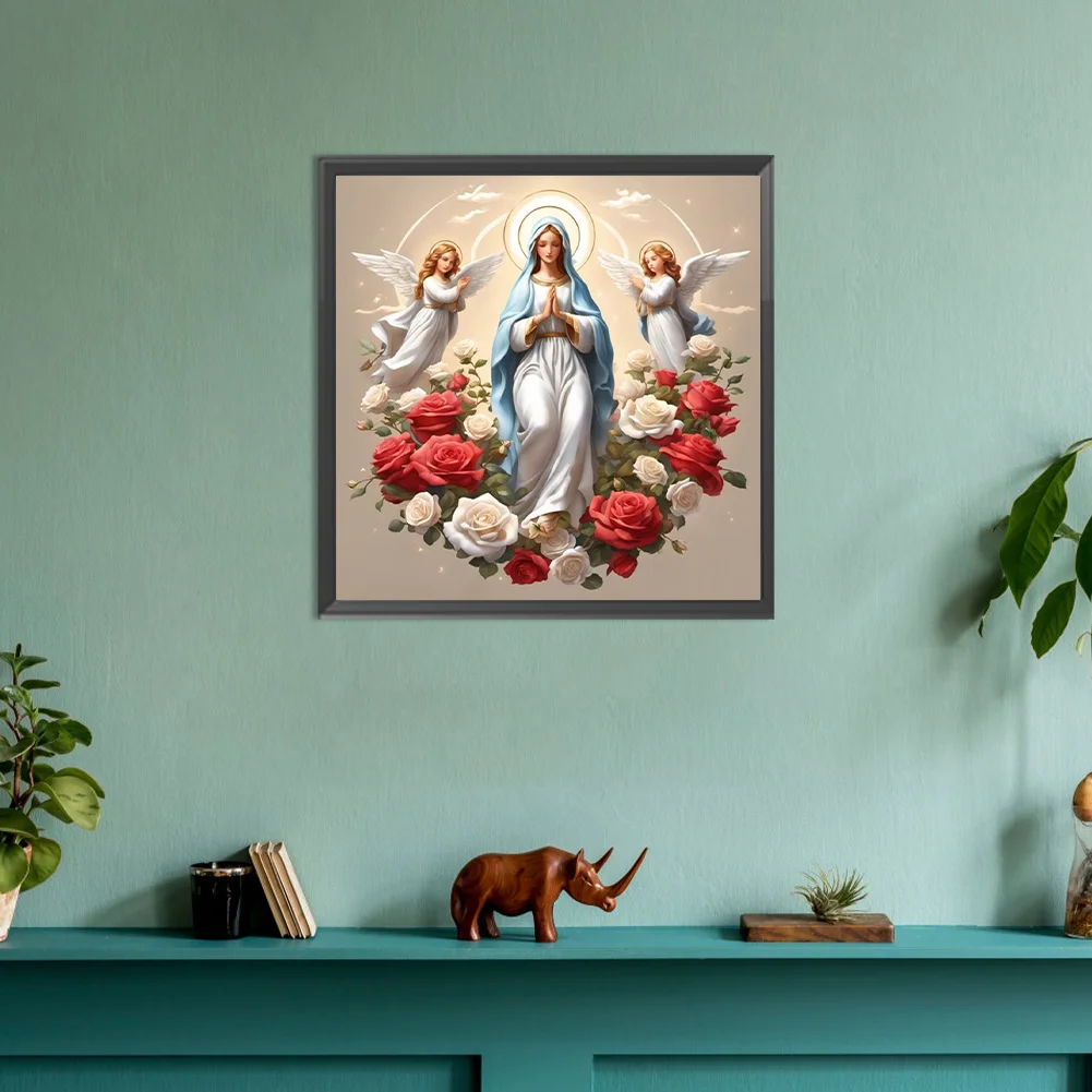 Diamond Painting - Full Round Drill - Virgin Mary(Canvas|30*30cm)
