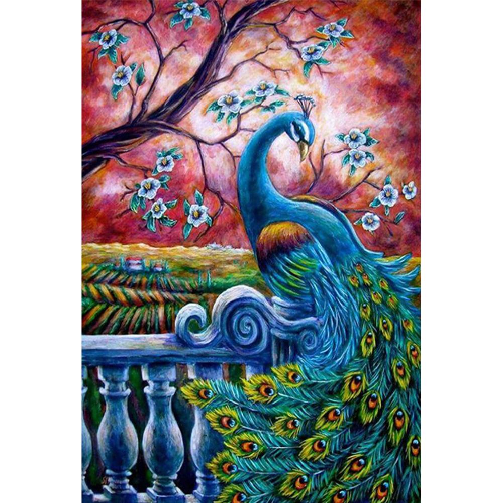 

30*40CM - Peacock - Round Drill Diamond Painting, 501 Original