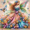 (Multi-Style)Elegant Butterfly Girl-Partial Special Shaped Diamond Painting 30*30cm
