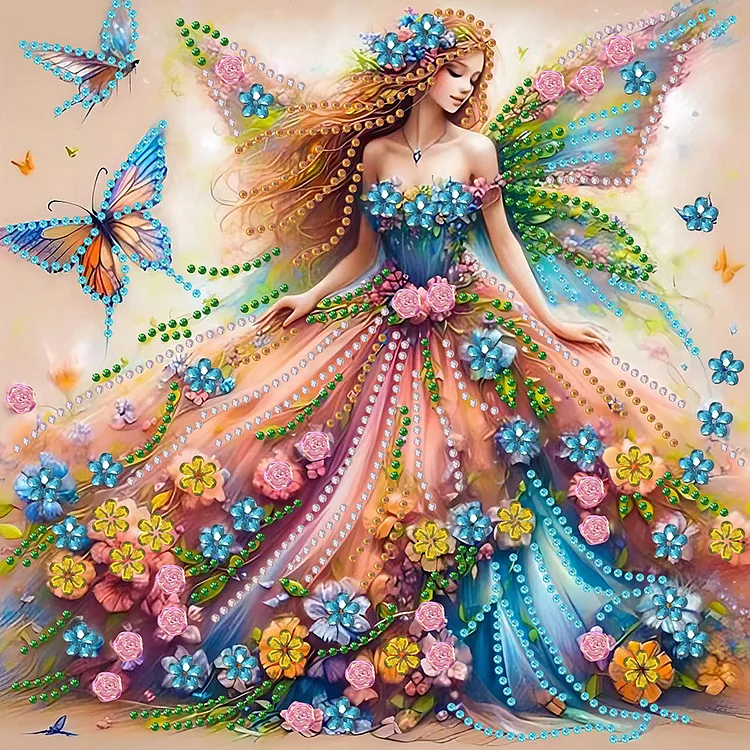 Girl - Partial Drill - Special Diamond Painting(30*30cm)