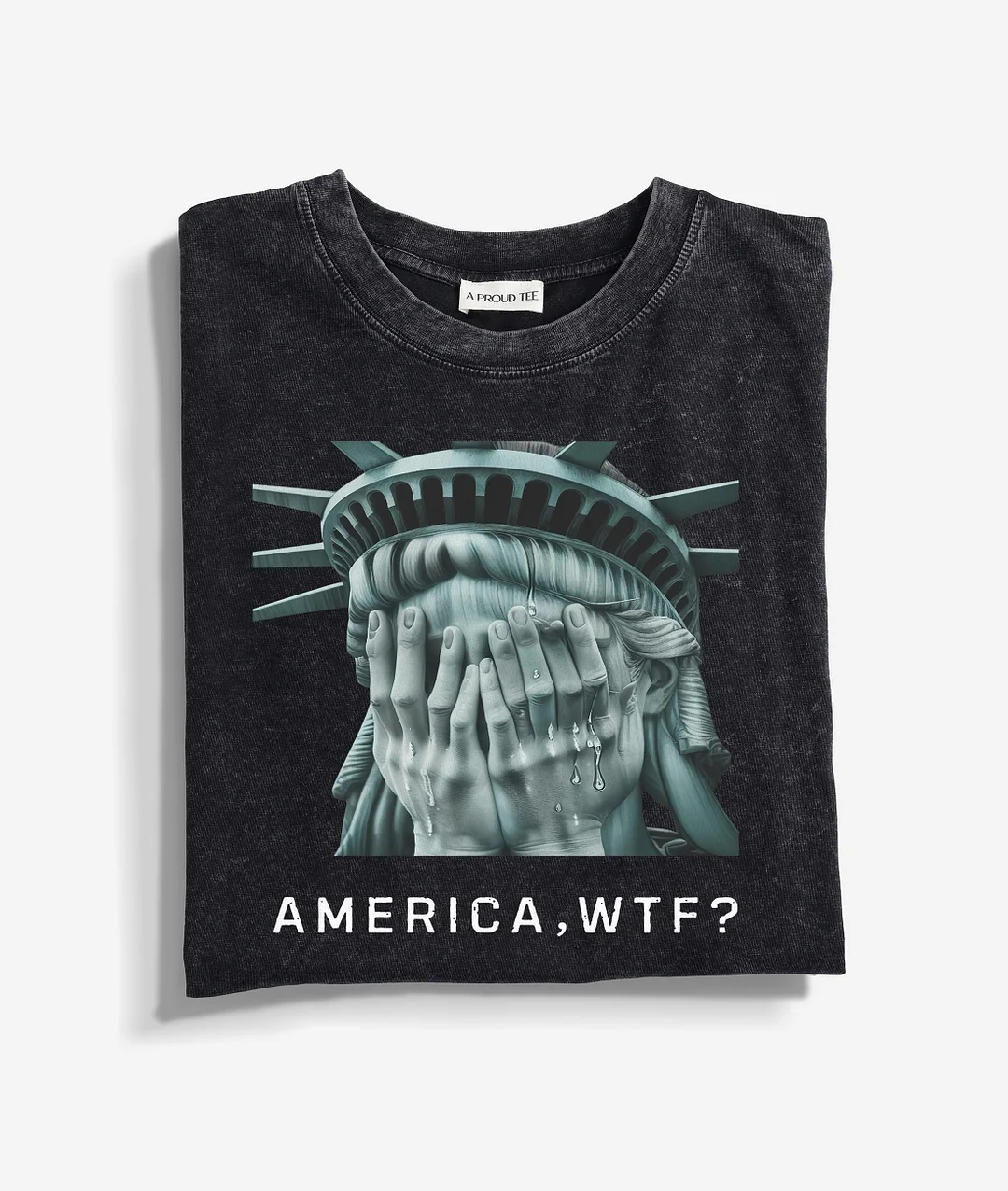 Weeping Sculpture Acid Wash T-shirt