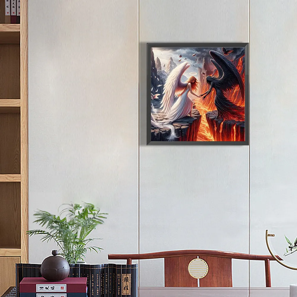 Diamond Painting - Full Square Drill - Angels and Demons(Canvas|45*45cm)