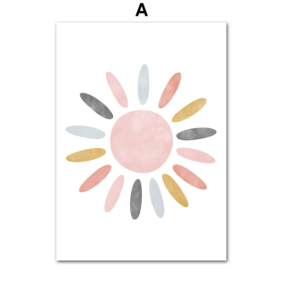Framed drawing  Sun Rainbow Ballerina Girl Swan Nursery Nordic Posters And Prints Cartoon Wall Art Canvas Painting Kids Pictures