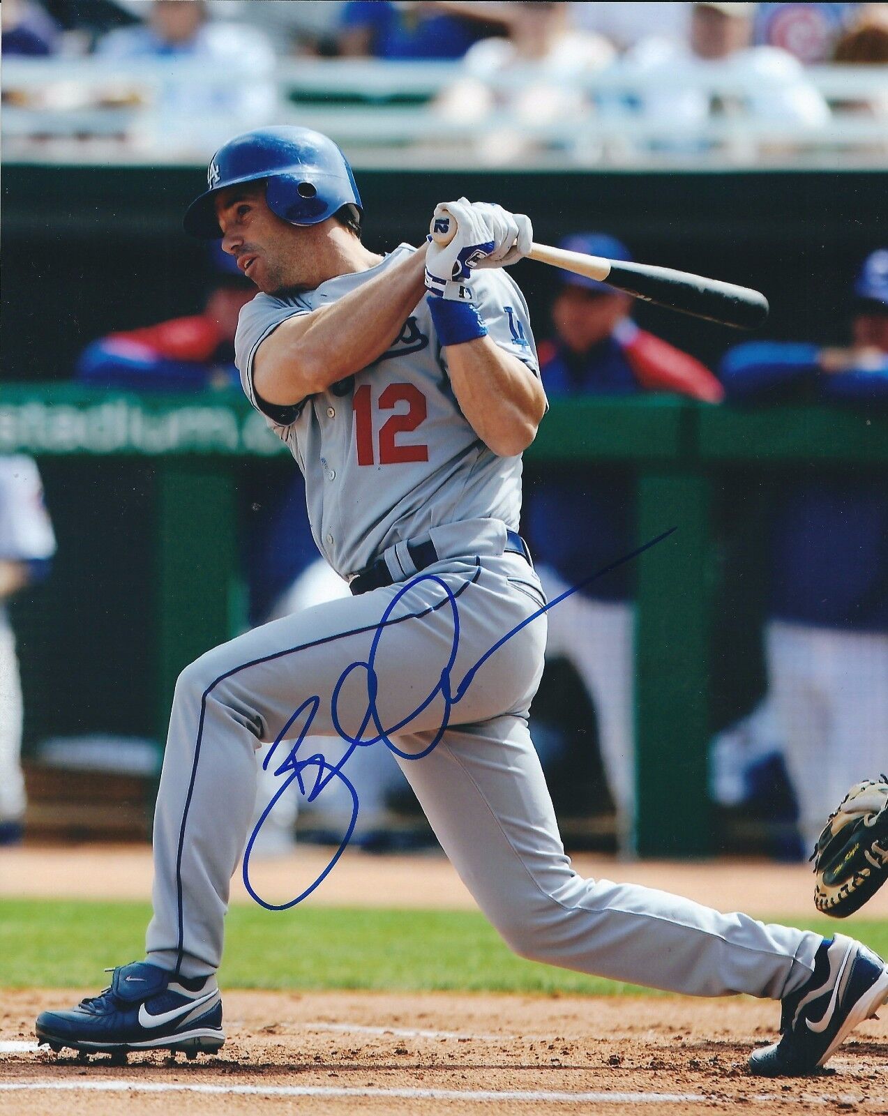 Signed BRAD AUSMUS 8X10 Los Angeles Dodgers Autographed Photo Poster painting - COA