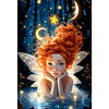 (50*70cm)Butterfly Angel Girl - Full Round Drill Diamond Painting