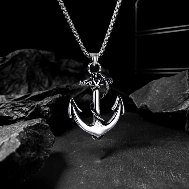 Retro Boat Anchor Necklace