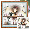 (Multi-Style) Weird Sewing Girl-11CT Stamped Cross Stitch 40*40cm/15.75*15.75in tapestrymarket