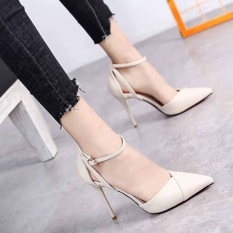 Sexy Ladies High Heels New Lace Wedding Party Office Sandals Women's Shoes Shoes Thin Comfortable Casual Banquet mk8