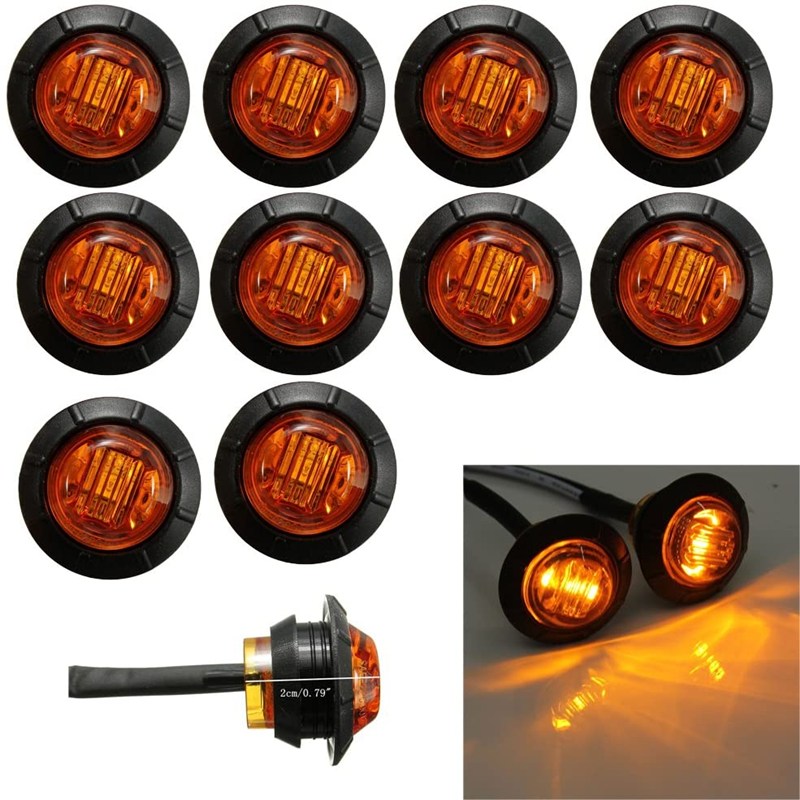 

3LED 3/4 inch Truck Side Trailer Side Signal Light Bus Vehicle Light, 501 Original