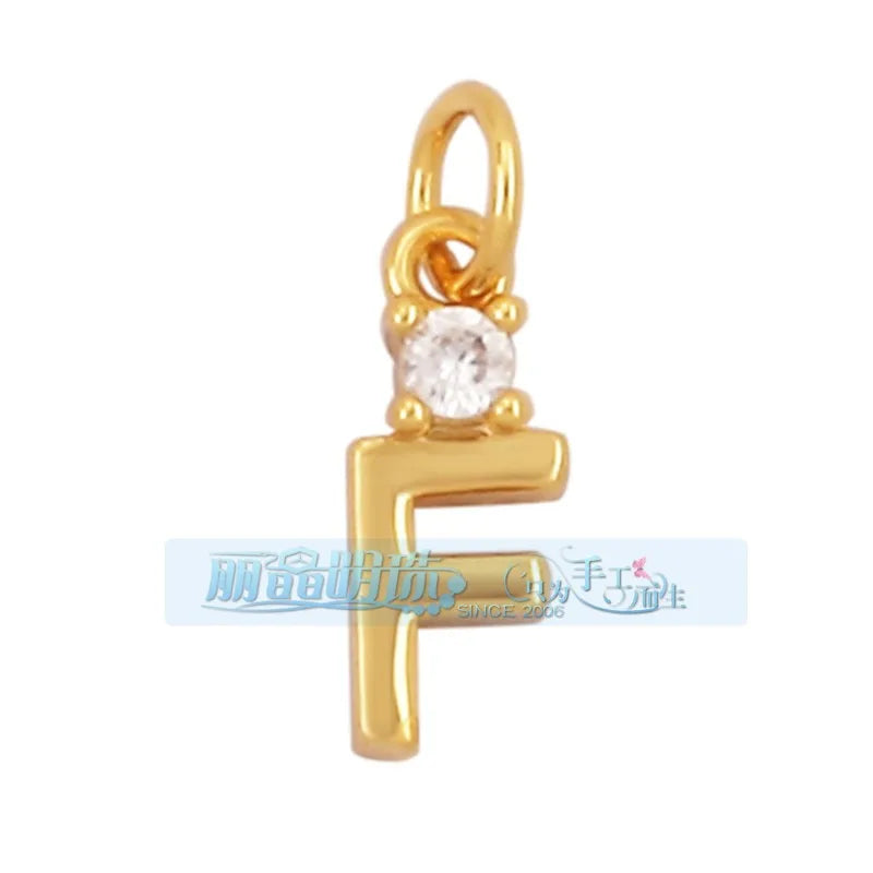 1 Piece 15 * 19mm Hole 5~5.9mm Copper Zircon Letter Heart Shape Pendant Jewelry Accessories