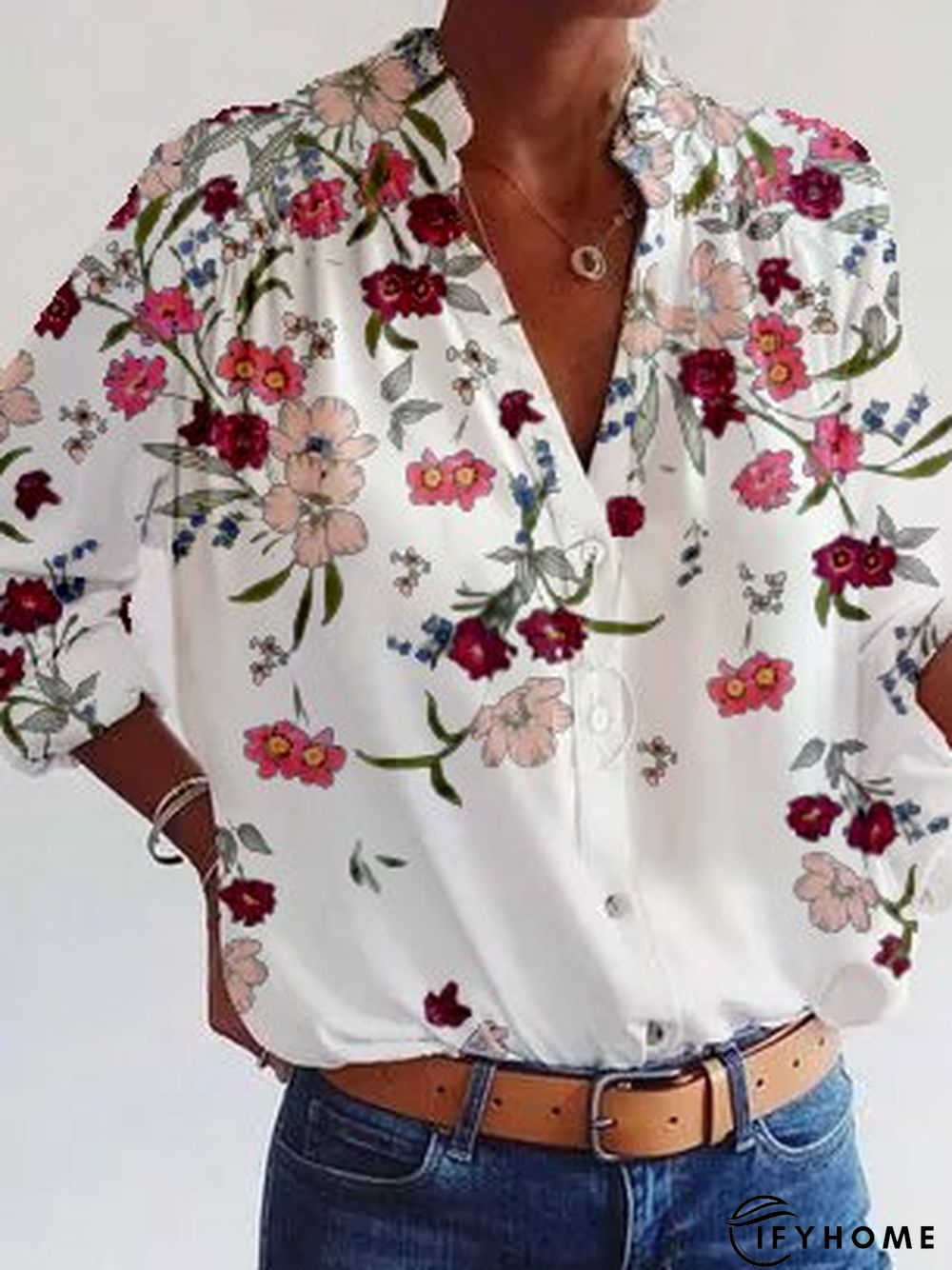 Shift Long Sleeve Casual Cotton Blouse | IFYHOME