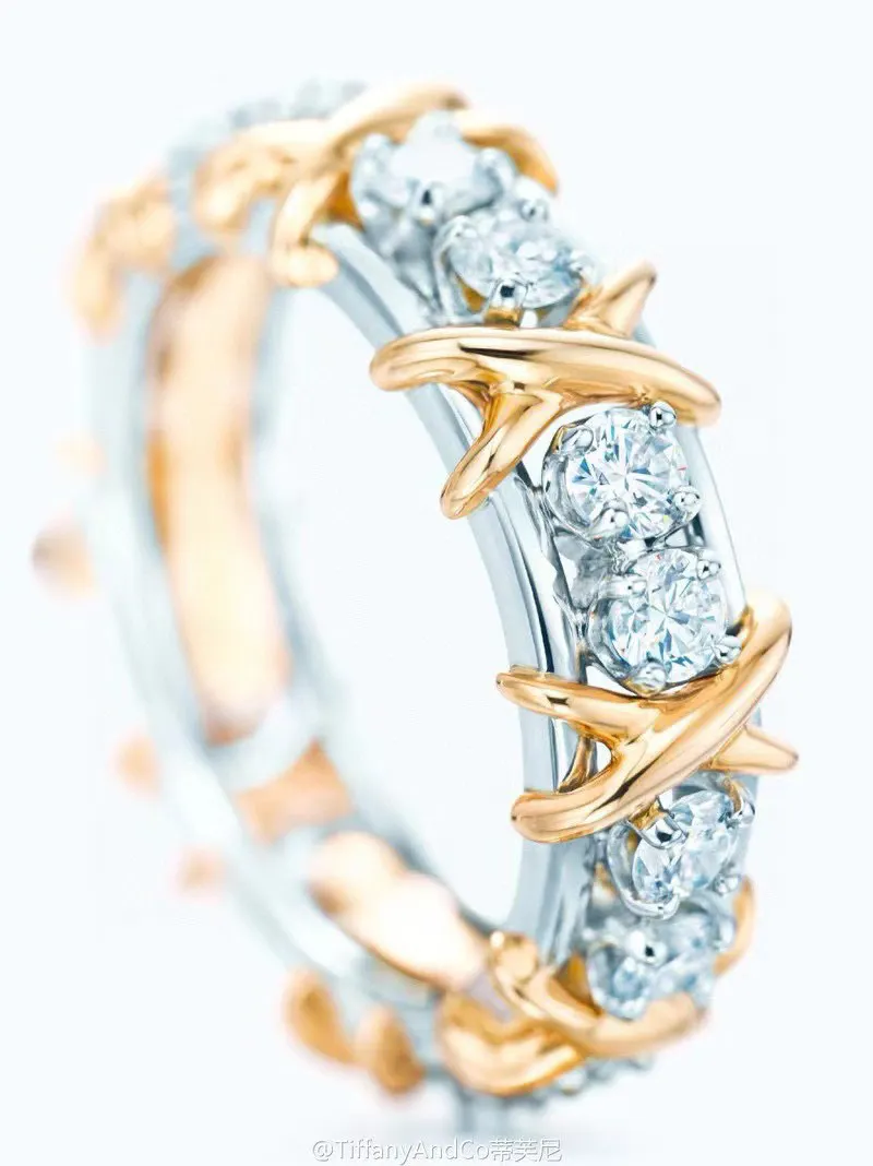 Schlumberger ring Crossed XO diamond ring