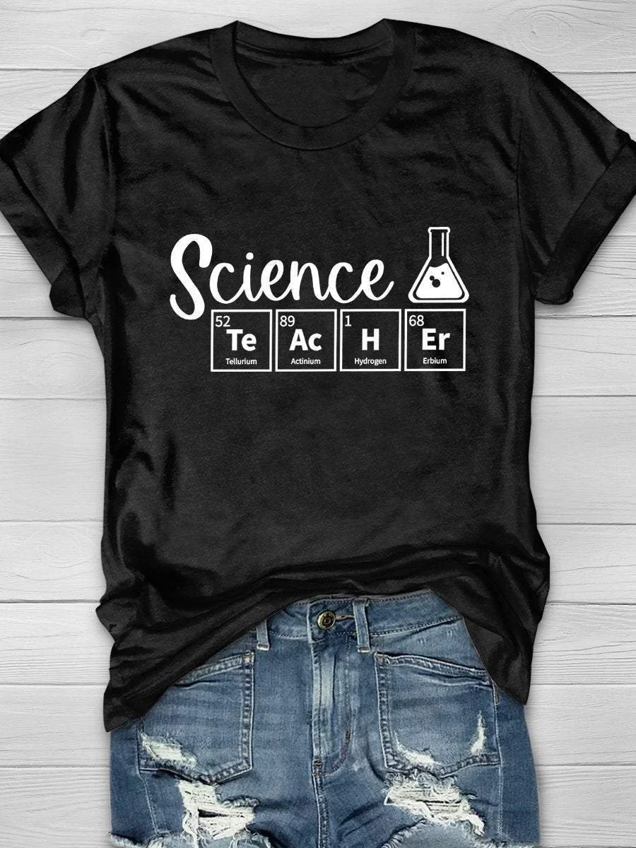 Science Teacher Print Short Sleeve T-shirt