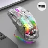 AULA SC630 Wireless mouse transparent RGB with magnetic charging base wired 2.4G Bluetooth three mode Esports gaming mouse