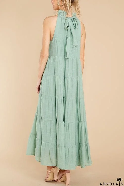 Come To Me Tiered Tank Midi Dress