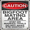 Caution Bigfoot Mating Area - Vintage Metal Signs(12*16Inch) - Warning