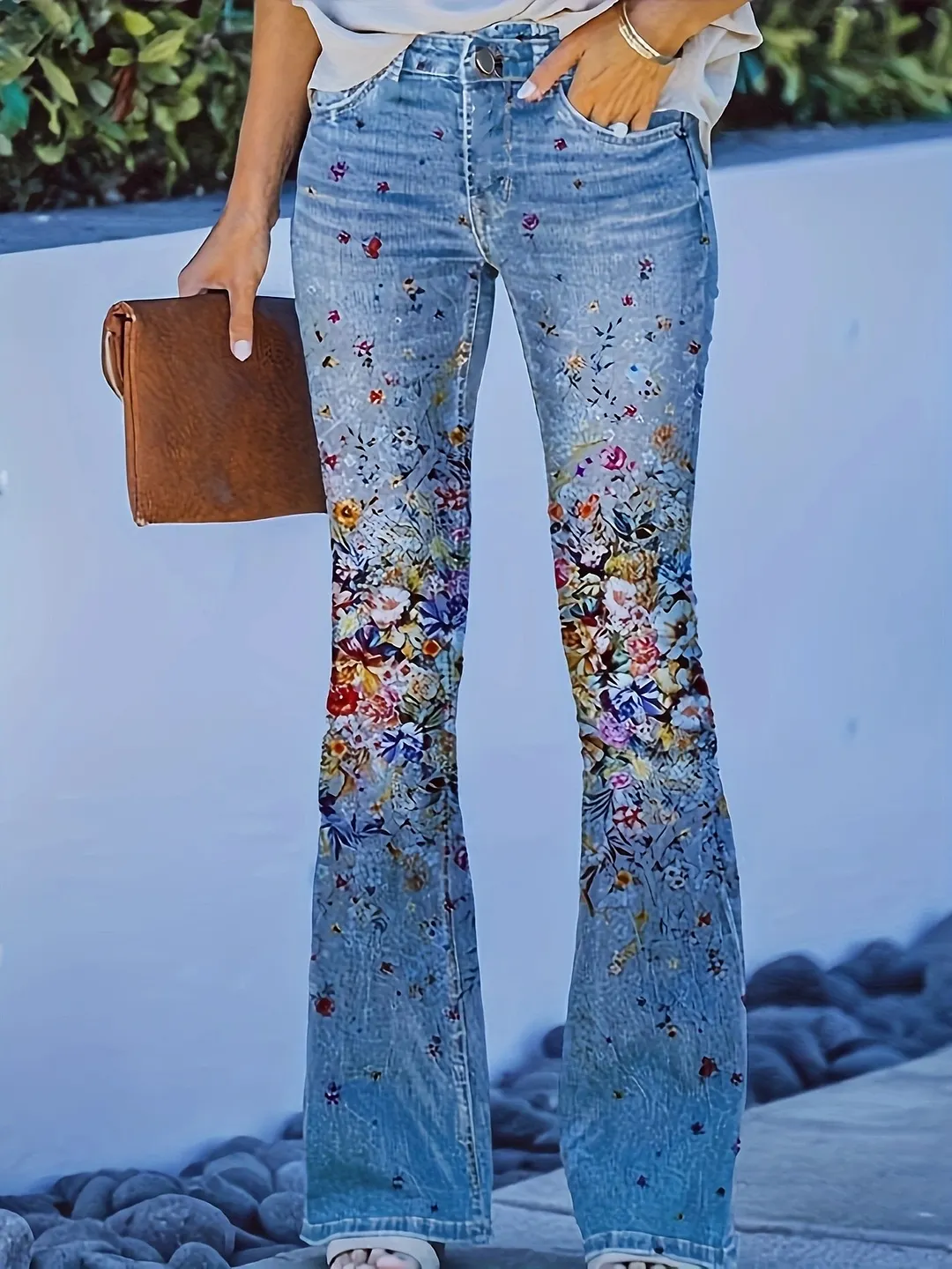 Churchf Churchf Plus Size Women's 2024 Ebay Large Size Women's Casual Pants Digital Print Pattern Pants