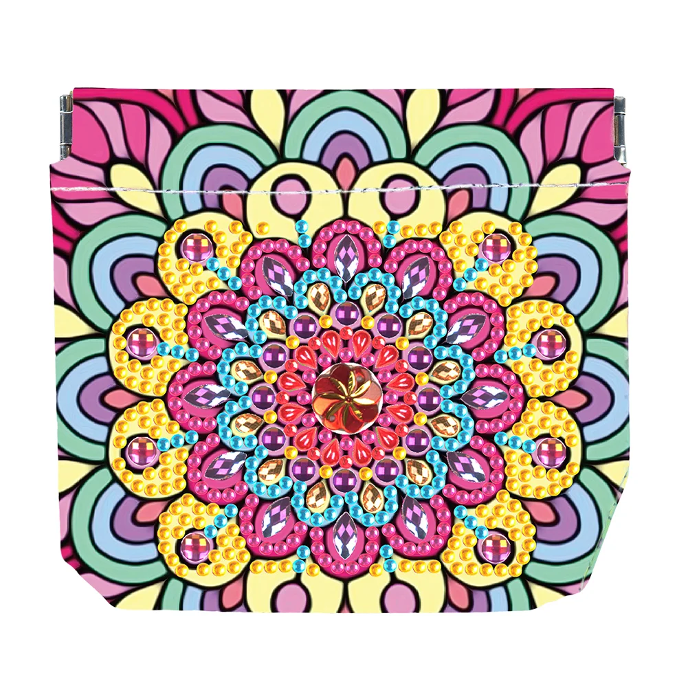 5D DIY Mandala PU Partial Special Shaped Diamond Painting Wallet Gifts for Women