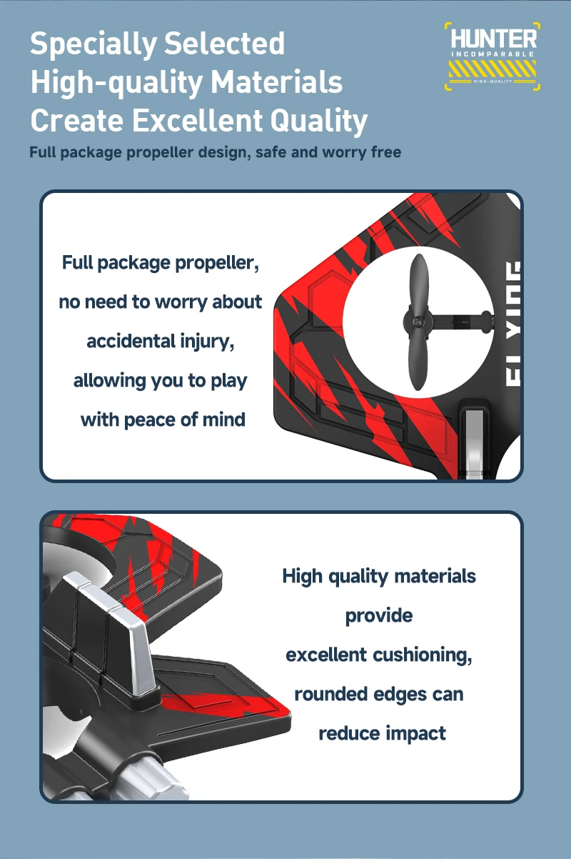 Tegooe Tegooe RC Stunt Glider for Kids - Durable EPP Foam Remote Control Airplane with 24G System