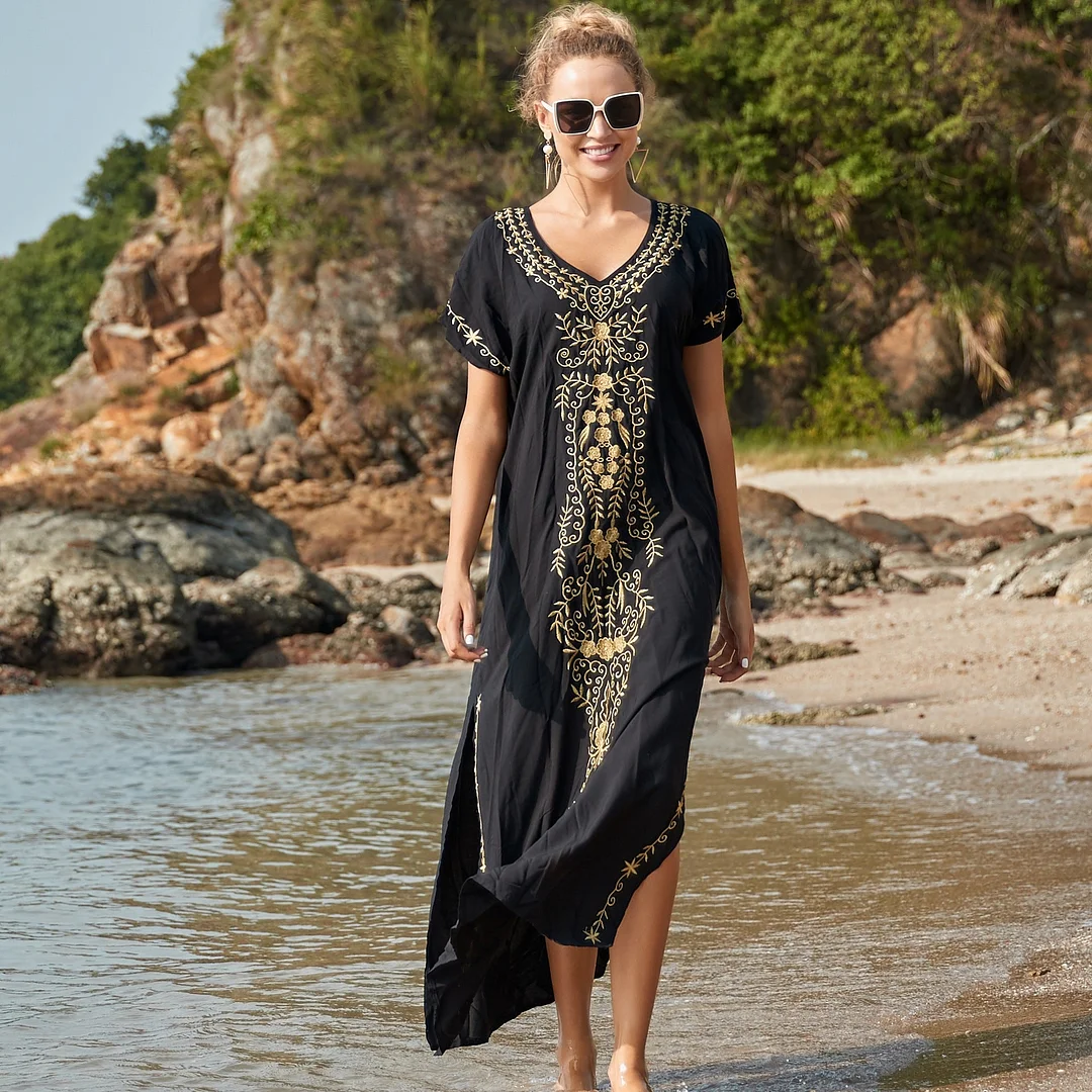 Fashion V-Neck Beach Dress
