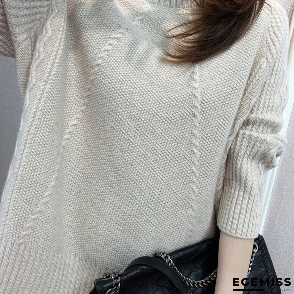 Half-neck Thick Loose Lazy Sweater | EGEMISS