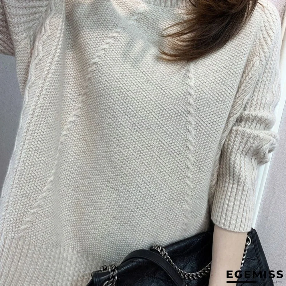 Half-neck Thick Loose Lazy Sweater | EGEMISS
