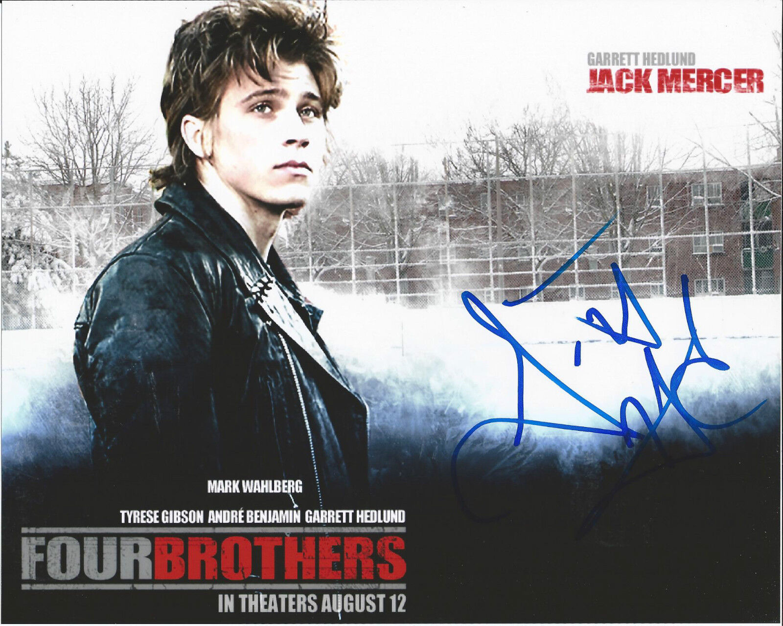 GARRETT HEDLUND SIGNED AUTHENTIC TRON LEGACY FOUR BROTHERS C 8X10 Photo Poster painting w/COA