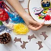 (US Only)Wooden Bobbin Set with Animal Shapes for DIY Sewing Storage Tool (Rabbit)
