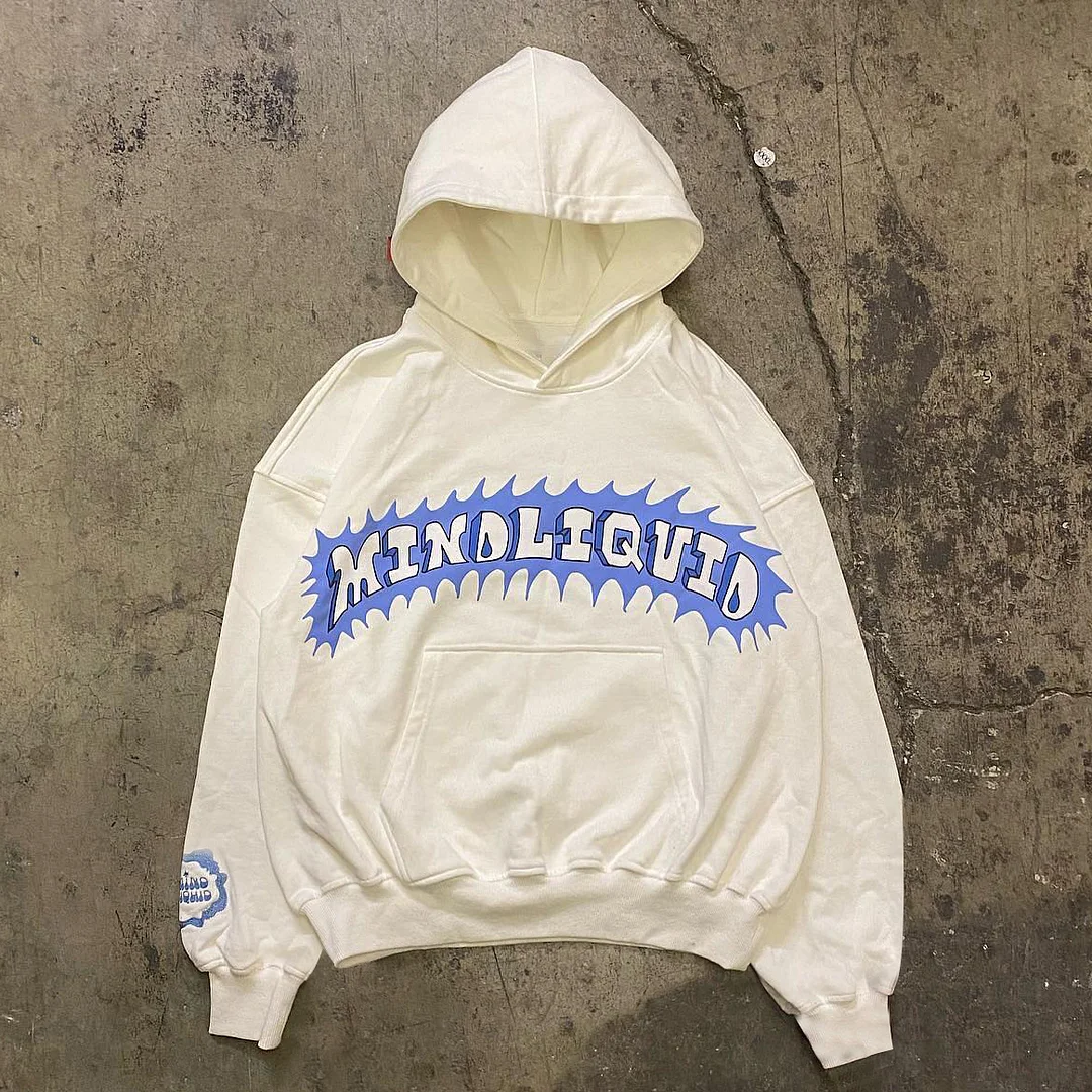 Fashion Monogram Print Long Sleeve Hoodie