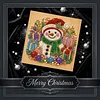 (25x25cm)DIY Pearl Painting Xmas Framed Handmade Pearl Material Art Kit Living Room Decor
