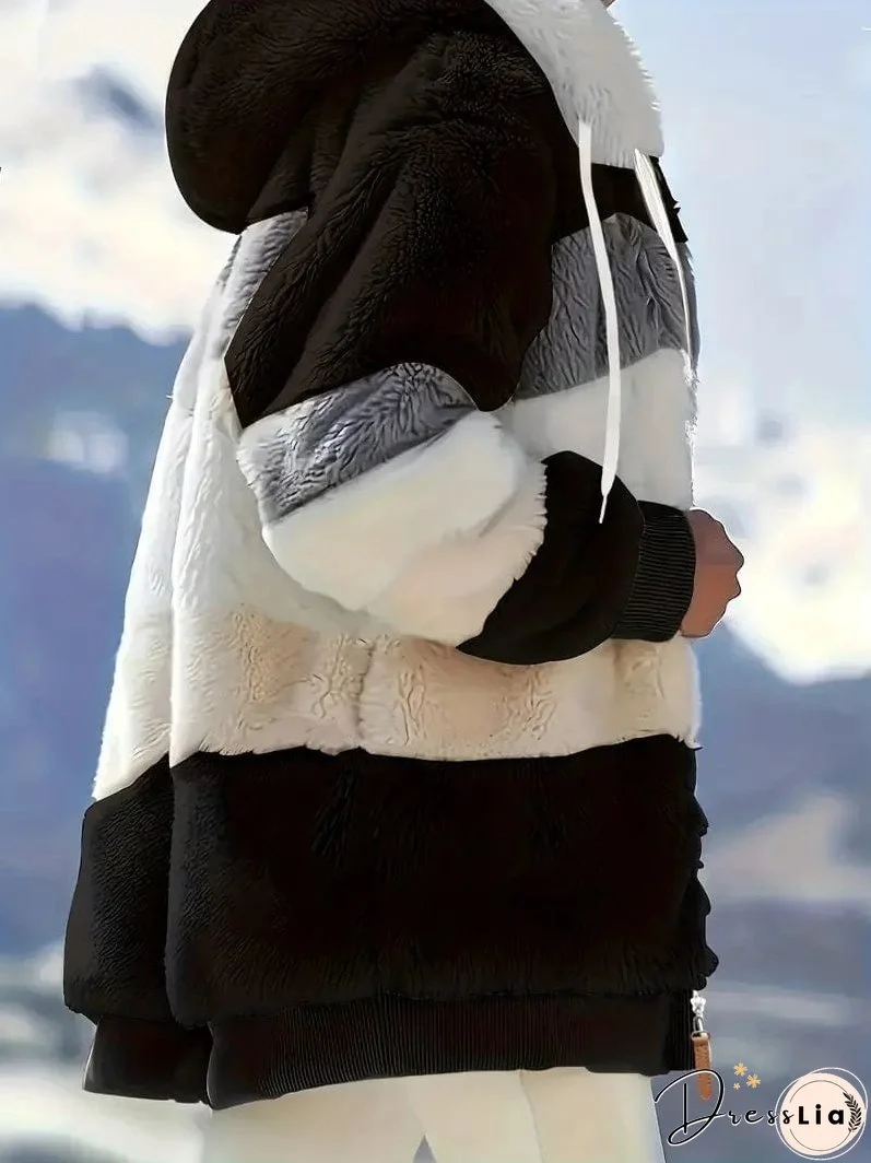 Cozy Tie-Dye Fleece Jacket for Women