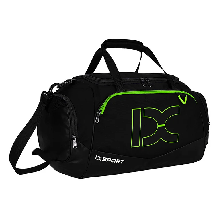 Polyester Sports Bag Large Capacity Sports Backpack for Men Women (Black Green)