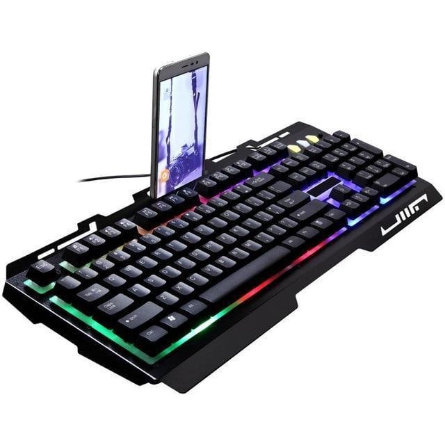 USB Illuminated Colorful LED Multimedia PC Gaming Keyboard