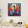 Glass Painting-Pterosaur-11CT Stamped Cross Stitch 40*40cm/15.75*15.75in tapestrymarket