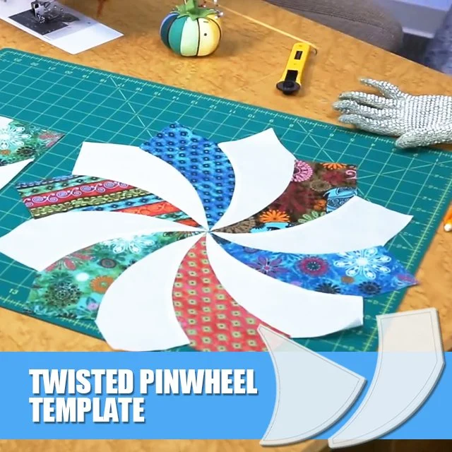 Twisted Pinwheel Template Cutting Ruler2PCS (With Instructions)