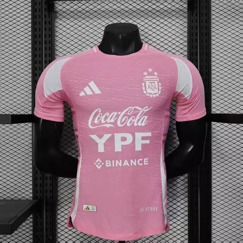 2025 Player Version Argentina Pink Training Suit