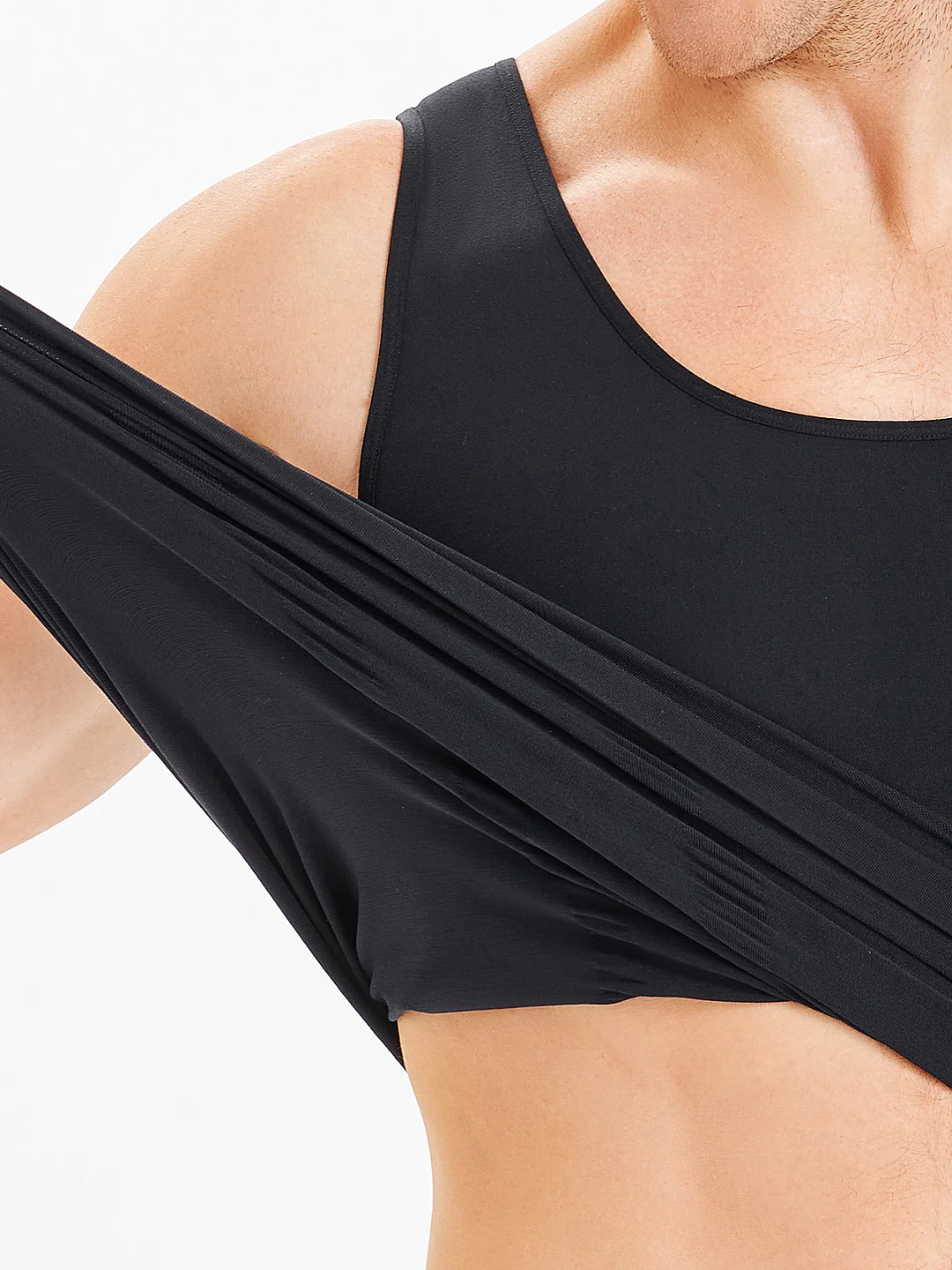 Seamless Elastic Belly Compression Tank Tops for Men