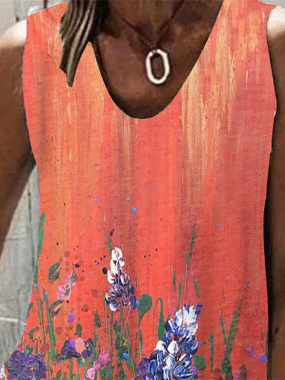 Women Half Sleeve V-neck Solid Color Dress